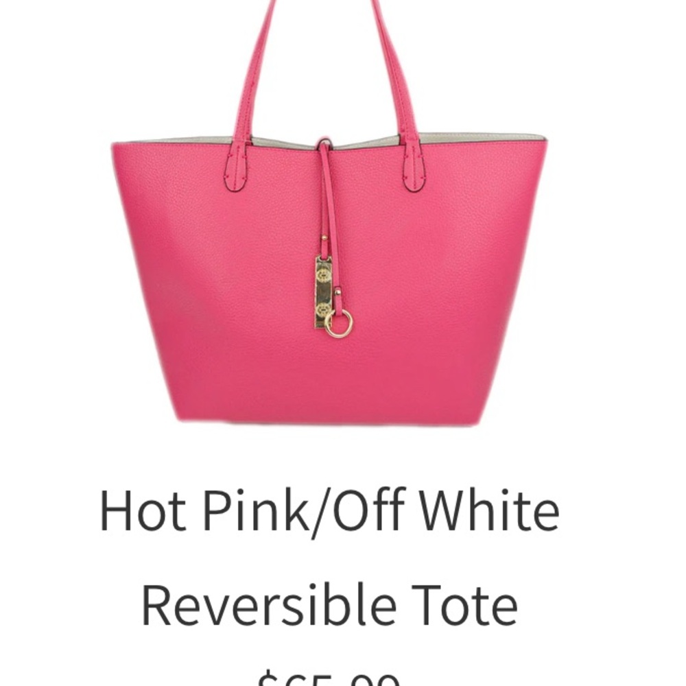 Hot Pink/Black Reversible Tote